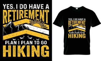 Hiking t-shirt design vector