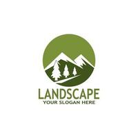 Simple Nature Landscape Logo Vector Illustration