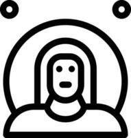 jesus line icons vector