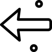back arrow line icon vector