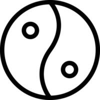 YIN YANG LINE ICONS vector