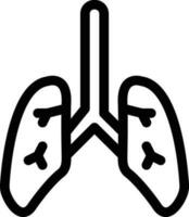 lungs line icons vector