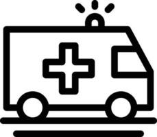 ambulance line icons vector