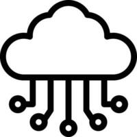 cloud computing line icon for download vector