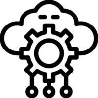 cloud computing line icon for download vector