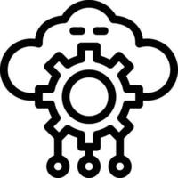 cloud computing line icon for download vector