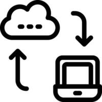 transfer data line icon for download vector