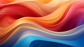 Abstract wave colorful flat background, photo