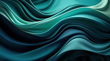 Abstract green wavy business style background, photo