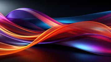 Abstract liquid wavy shapes futuristic 3d banner wallpaper, photo