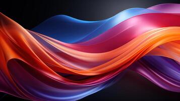 Dark abstract background with a glowing blue and red colors, photo