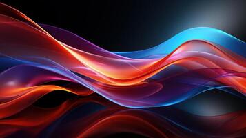 Gradient smooth wavy shape background, photo