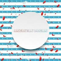 Abstract USA modern background with confetti paper vector