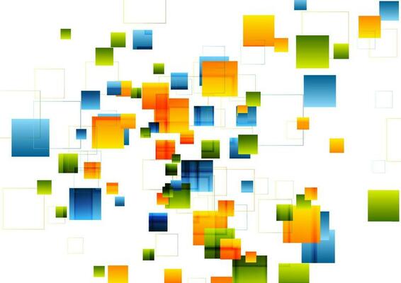 Colorful glossy squares abstract geometric vector background