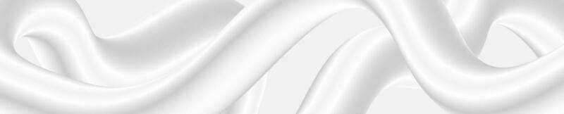 Abstract grey and white 3d liquid wavy web header banner vector