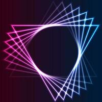 Blue purple retro neon laser triangles abstract background vector