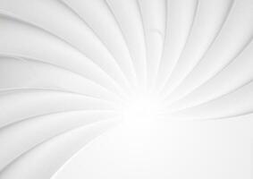 Smooth grey glossy waves abstract swirl background vector