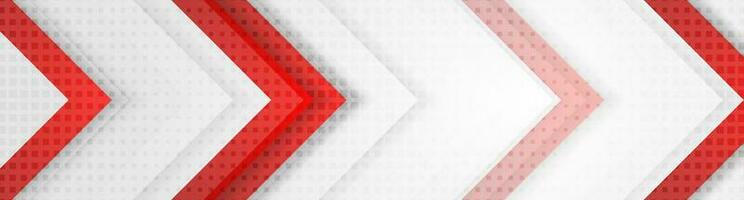 Red and grey hi-tech corporate banner design vector