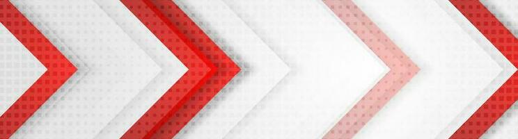 Red and grey hi-tech corporate banner design vector