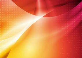 Bright orange abstract smooth waves background vector