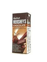 Kuala Lumpur, Malaysia in May 2023. Flavored soya milk Soyfresh Hershey's Chocolate. photo