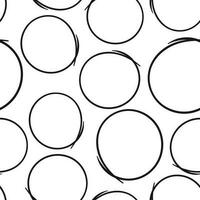 Hand drawn scribble circles seamless pattern background. Business flat vector illustration. Circles sign symbol pattern.