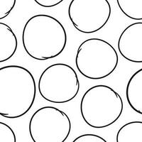 Hand drawn scribble circles seamless pattern background. Business flat vector illustration. Circles sign symbol pattern.