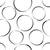 Hand drawn scribble circles seamless pattern background. Business flat vector illustration. Circles sign symbol pattern.