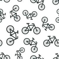 Bike icon seamless pattern background icon. Business flat vector illustration. Bicycle sign symbol pattern.