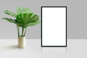 Blank White Frame Mockup photo