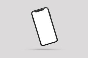 Realistic Smartphone mockup, Blank Screen Mobile Phone Mockup photo