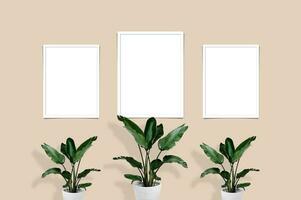 Blank White Frame Mockup photo