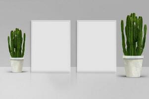 Blank White Frame Mockup photo