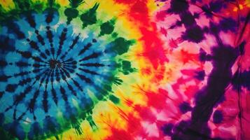 tie dye illustration with a lot of colors and a circle swirl, ai generated image photo