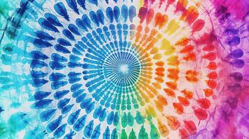 a tie dye illustration of an exploding circle in different colors, ai generated image photo