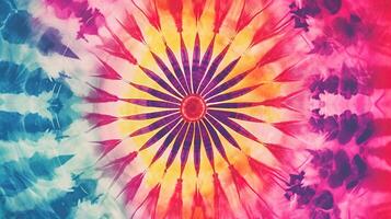 a sun in the middle with exploding tie dye effect, image photo