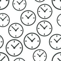 Alarm clock seamless pattern background icon. Business flat vector illustration.  Clock time sign symbol pattern.