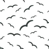 Flying birds seamless pattern background icon. Business flat vector illustration. Flying gull sign symbol pattern.