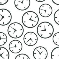 Alarm clock seamless pattern background icon. Business flat vector illustration.  Clock time sign symbol pattern.