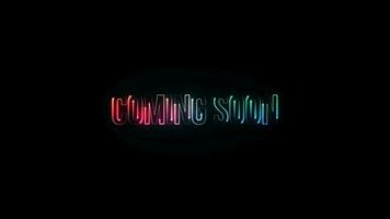 Coming soon flash glitch glow colorful neon text video