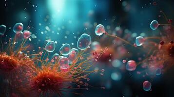 Realistic photo bacterium. Created with