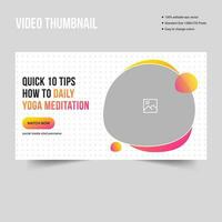 Video cover banner template, vector eps 10 file format web banner