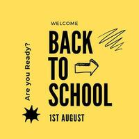 Customizable back to school banner design, back to school elements concept, vector eps 10 file illustration.