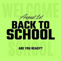 Vector bold education back to school text concept - Back to School banner design - vector eps 10 file format
