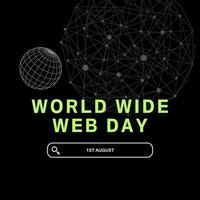 Vector dot pattern background, World Wide Web Day on August 1st, suitable for posters, banners and backgrounds.