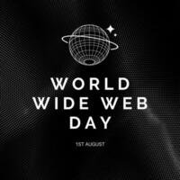 Trendy world wide web day banner template design, fully customizable vector eps 10 file format