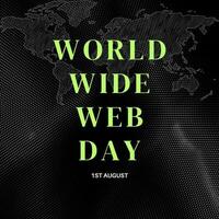 International day of world wide web 1st august, vector eps 10 file format