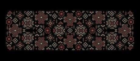 Trendy abstract aztec background. Decorative geometric african border vector