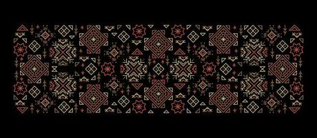 Trendy abstract aztec background. Decorative geometric african border vector