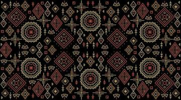 Trendy abstract aztec backgrounds. Geometric ethnic seamless backdrop. vector